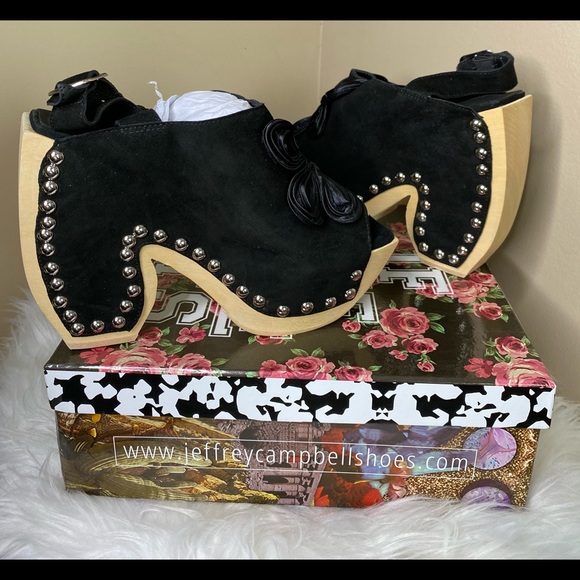 Jeffrey Campbell Vintage Flower Suede Shoes - Picture 7 of 15